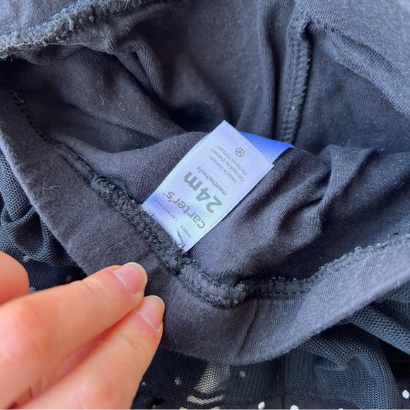 Carter’s Orange and White Striped and Black Tutu Pants Two Piece Halloween Set - Picture 6 of 6